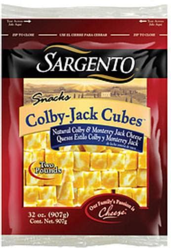 Sargento® Snacks Colby-Jack Cubes Snacks Cheese Cubes - 32 oz, Nutrition Information | Innit