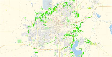 Springfield Illinois PDF Map Vector Exact City Plan detailed Street Map editable Adobe PDF in layers