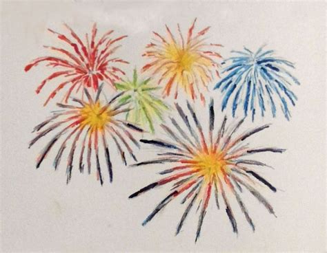 Daily Drawing No. 191. "Fireworks." Colored Pencils. Re: Just Draw One Thing Today.