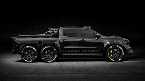 This 6-Wheeled Mercedes-Benz X Class Pickup Truck Mod Is Simply Outrageous