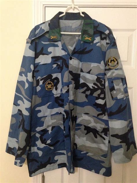 Iranian Air Force Military Uniform Blue Woodland Camouflage Patched New ...