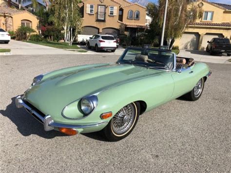 1971 Jaguar XKE E-Type Roadster Convertible Willow Green - Classic Jaguar E-Type 1971 for sale