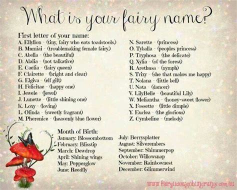 What Is Your Fairy Name | Fairy names, Elf names, Fantasy names