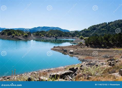 Aoos Springs Lake in Metsovo in Epirus. Mountains of Pindus in Northern Greece Stock Photo ...