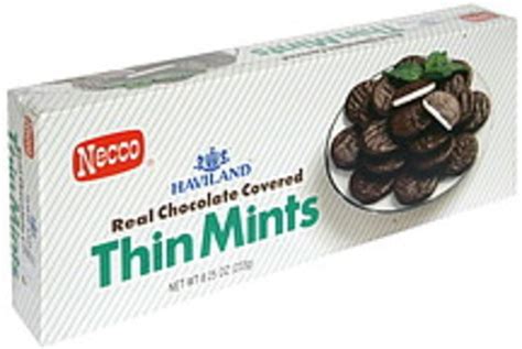 Necco Real Chocolate Covered Thin Mints - 8.25 oz, Nutrition ...