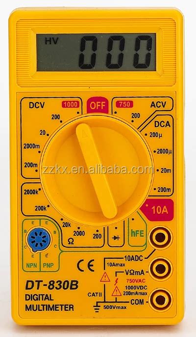 M-830b Digital Multimeter Manual - multiprogramlabels