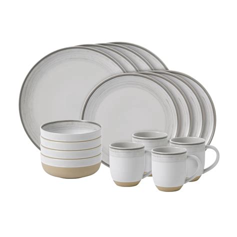 16 Piece Stoneware Dinnerware Set - Service for 4 | Stoneware ...