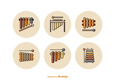 Free Marimba Flat Line Vector Icons 138547 Vector Art at Vecteezy