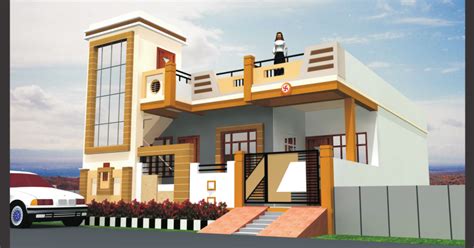 Here is Plan and 3D view of 1260 sq ft Modern contemporary villa design from Architect Shekhar ...