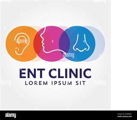 ENT logo. Head for ear, nose, throat doctor specialists. logo concept. Line vector icon ...