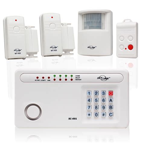 Skylink SC-100W Wireless Deluxe Home & Office Burglar Alarm System Alert Security Package ...