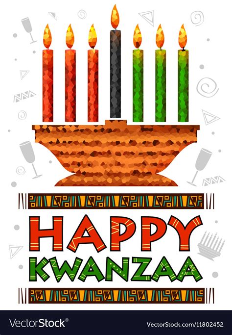 Happy kwanzaa greetings for celebration of african