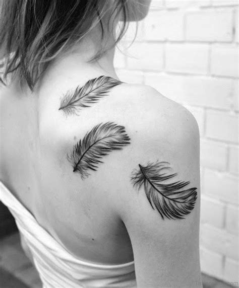 40 Excellent Feather Tattoos On Shoulder - Tattoo Designs – TattoosBag.com