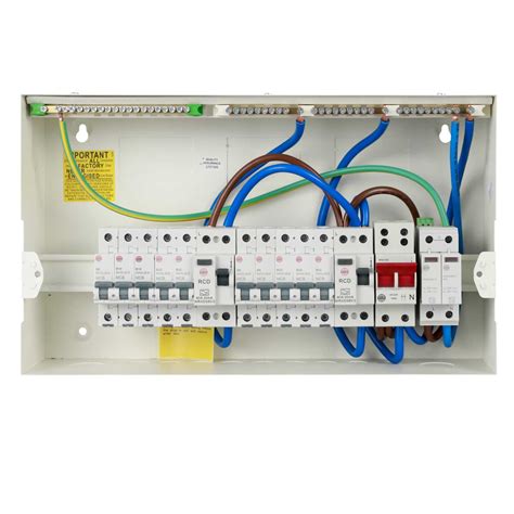 Wylex 13 Way Dual 80A Type A RCD Metal Clad Consumer Unit with Type 2 ...