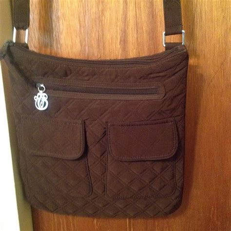 Vera Bradley: Brown Microfiber Crossbody Bag | Crossbody bag, Bags ...