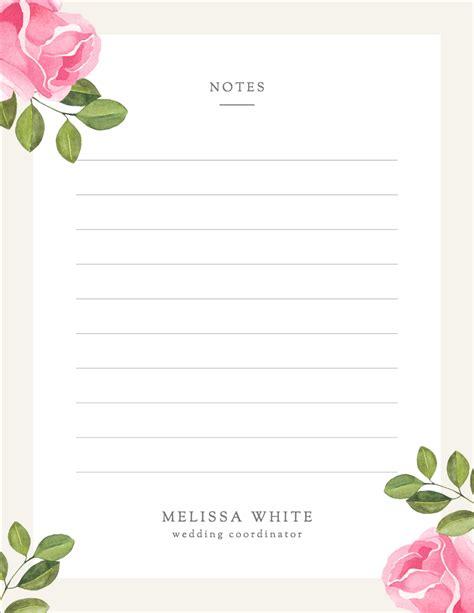 Printable Notepad Paper