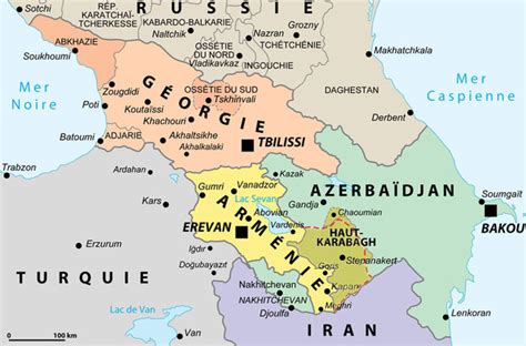 Political Map of South Caucasus - South Caucasus • mappery