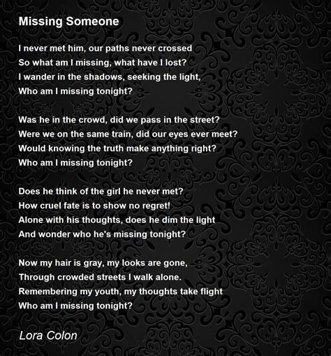 Poems About Missing Someone Who Died