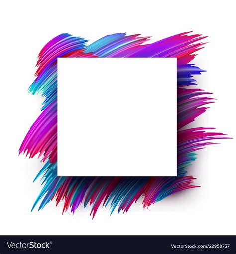 Abstract poster with white square frame and Vector Image | Abstract ...