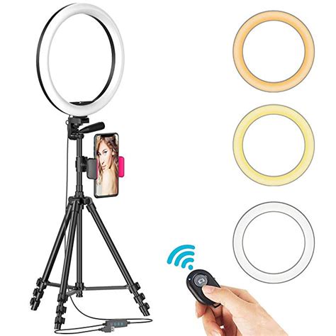 Amazon.com: 12" Selfie Ring Light with Tripod Stand & Cellphone Holder for Live Stream/Makeup ...