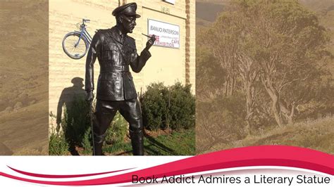 Book Addict Admires a Literary Statue - Banjo Paterson - Susannah Fullerton