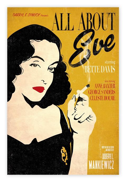 All About Eve Retro Style Movie Poster Art Printmovie | Etsy