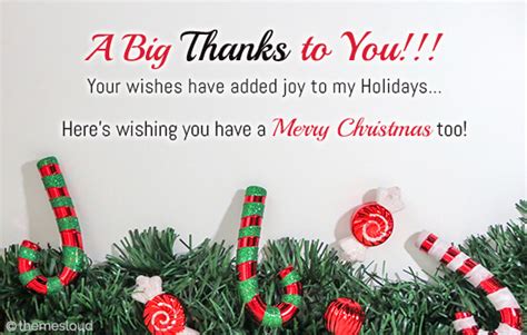 Your Wishes Added Joy To My Holidays! Free Holiday Thank You eCards | 123 Greetings