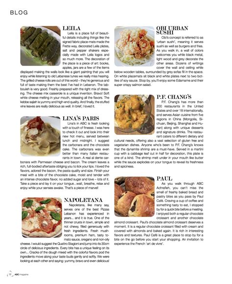 What to Eat at ABC: A Meal from A to Z (ABC Magazine ...