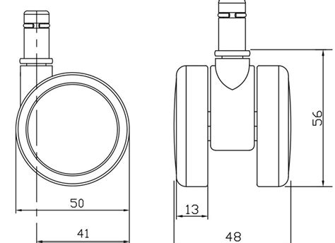 castors for furniture chair components