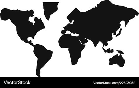 World map icon Royalty Free Vector Image - VectorStock