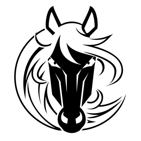 12.4*14CM Tribal Horse Head Graphical Vinyl Car Styling Decals Stylish Car Sticker Black/Silver ...