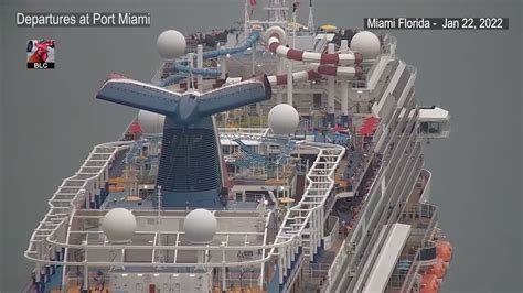 Time-lapse – Port Miami Cruise Ship Departures Jan 22, 2022 ...