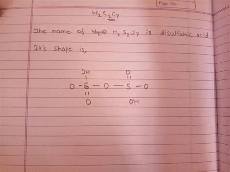 draw the shape of h2s2o7 - Brainly.in