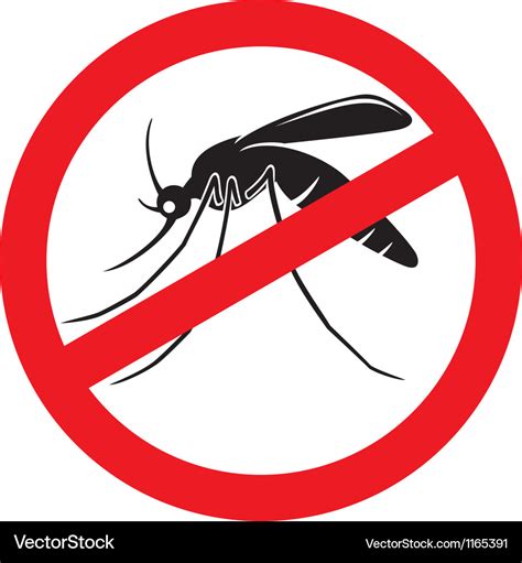 Stop mosquito sign Royalty Free Vector Image - VectorStock