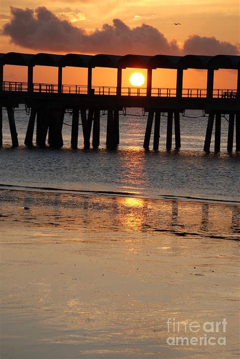 Sunset at the Fishing Pier Photograph by Katherine W Morse - Fine Art ...