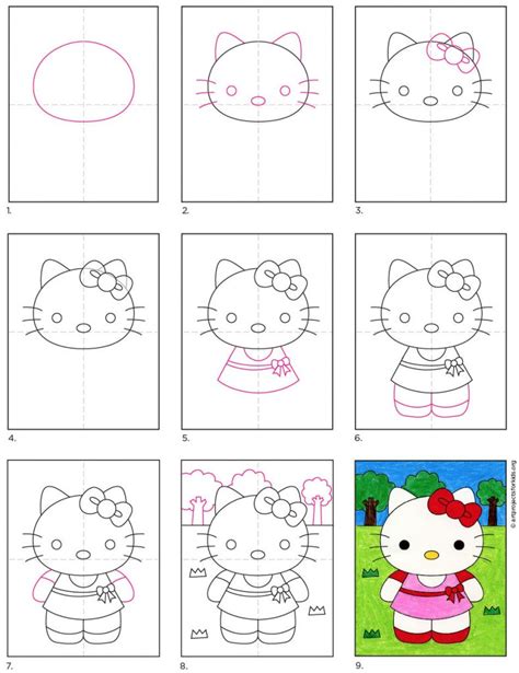 Easy Cute Hello Kitty Drawing Step By Step - krkfm