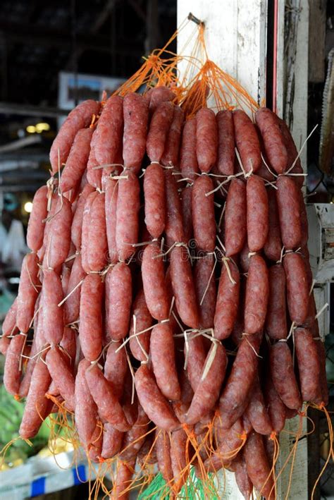 CAMBODIA SIEM REAP OLD MARKET FOOD SAUSAGE Stock Photo - Image of siem, khmer: 118098236