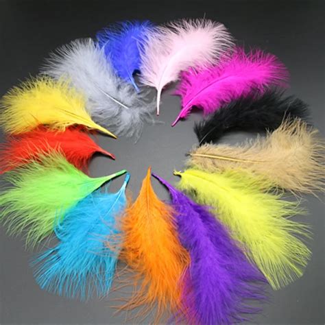 Lucia crafts 9~15cm DIY Dyed Fluffy Turkey Feather Colorful Wedding ...