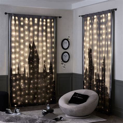 Harry Potter™ Hogwarts™ Castle Light-Up Blackout Curtains, Set of 2 ...