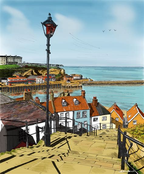 Whitby harbour – Alan Hill Art