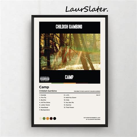 Childish Gambino Camp Poster / Tracklist Album Cover Poster | Etsy