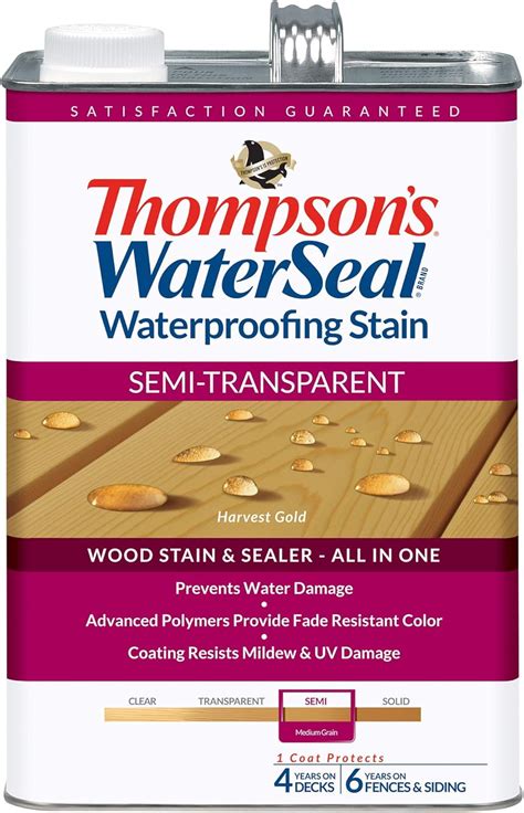 Thompson's Water Seal 042811-16 Semi Transparent Stain, Stain - Amazon ...