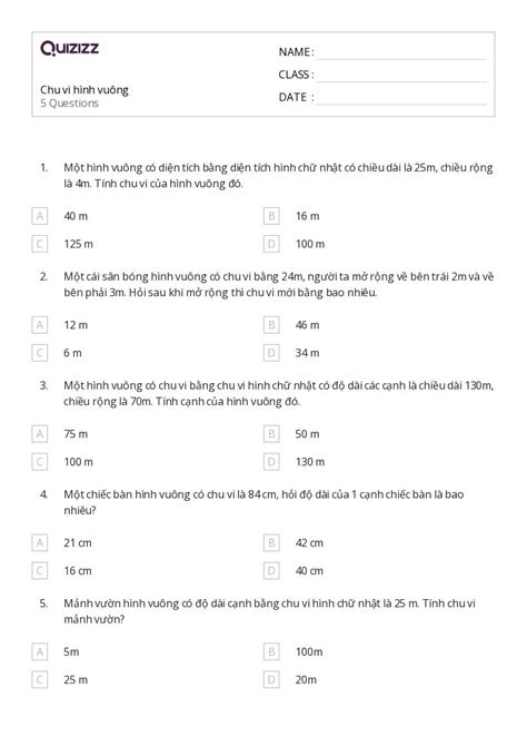 Hơn 50 trang tính Chu vi cho Lớp 7 trên Quizizz | Miễn phí & Có thể in