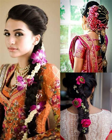 10 Indian Bridal Hairstyles for Long Hair | Bridal hair pictures, South indian wedding ...