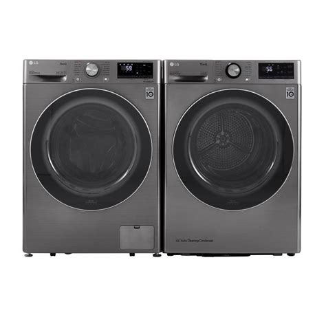 Shop LG Compact Smart Stackable Graphite Steel Washer & Dryer Set at Lowes.com