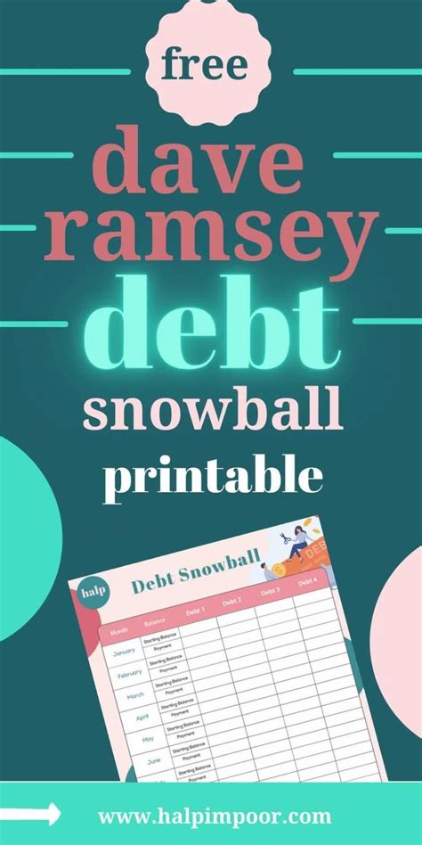 Free Dave Ramsey Debt Snowball Printable Pdf Worksheet [Video] | Debt snowball, Debt snowball ...