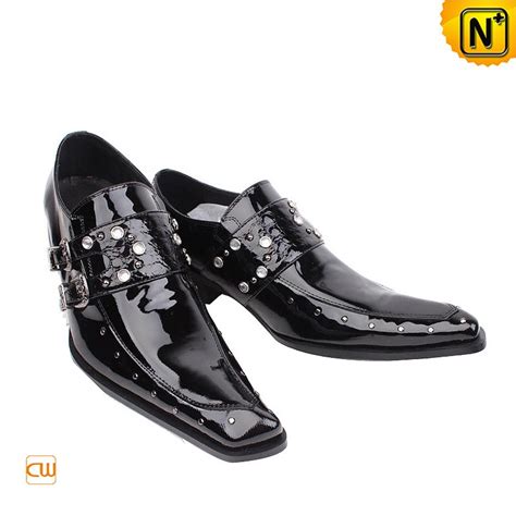 Men's Fashion Black Patent Leather Dress Shoes CW701107 | CWMALLS