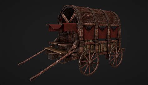 3D model Medieval Wagon VR / AR / low-poly | CGTrader