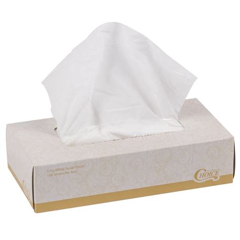 Choice 2-Ply Facial Tissue Box - 30/Case