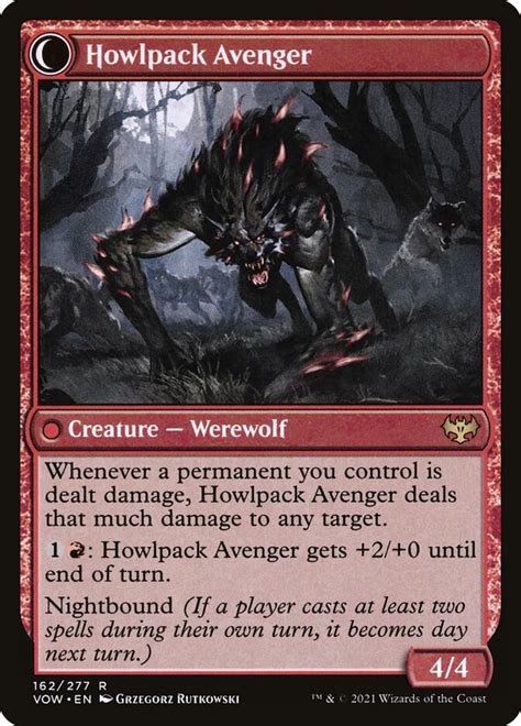 Ill-Tempered Loner // Howlpack Avenger · Innistrad: Crimson Vow (VOW ...